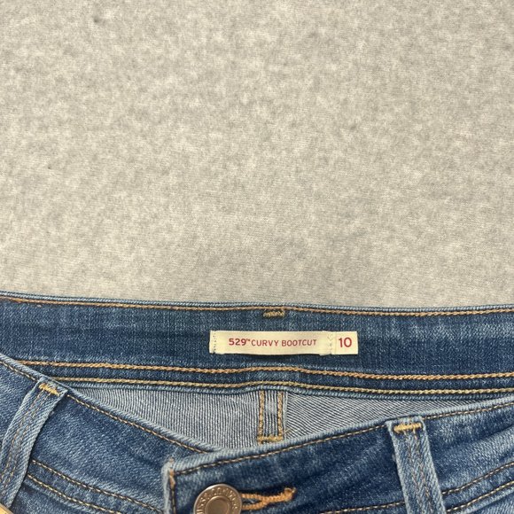 Levis Jeans Womens 10 Blue 529 Curvy Bootcut Western Cowgirl Denim 30x30 Medium - Picture 9 of 10